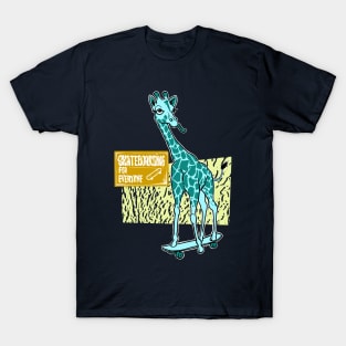 Giraffe Skateboarding T-Shirt